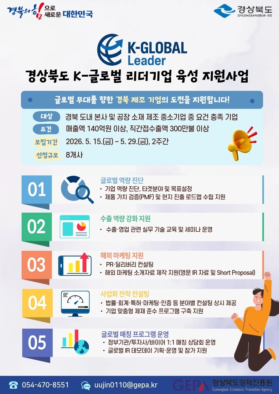 경북도, 제조 중소기업 글로벌 수출기...