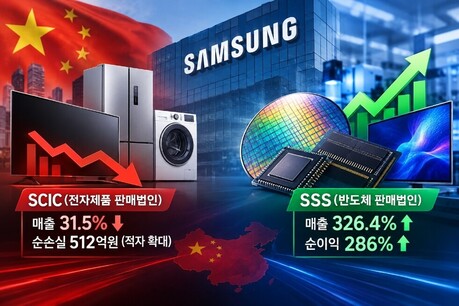 삼성전자 중국법인 실적 양극화…전자제품 30%↓반도체 300%↑