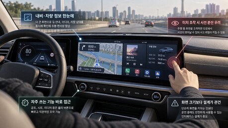 커지는 車 터치스크린…안전의 관건은 '화면보다 조작'